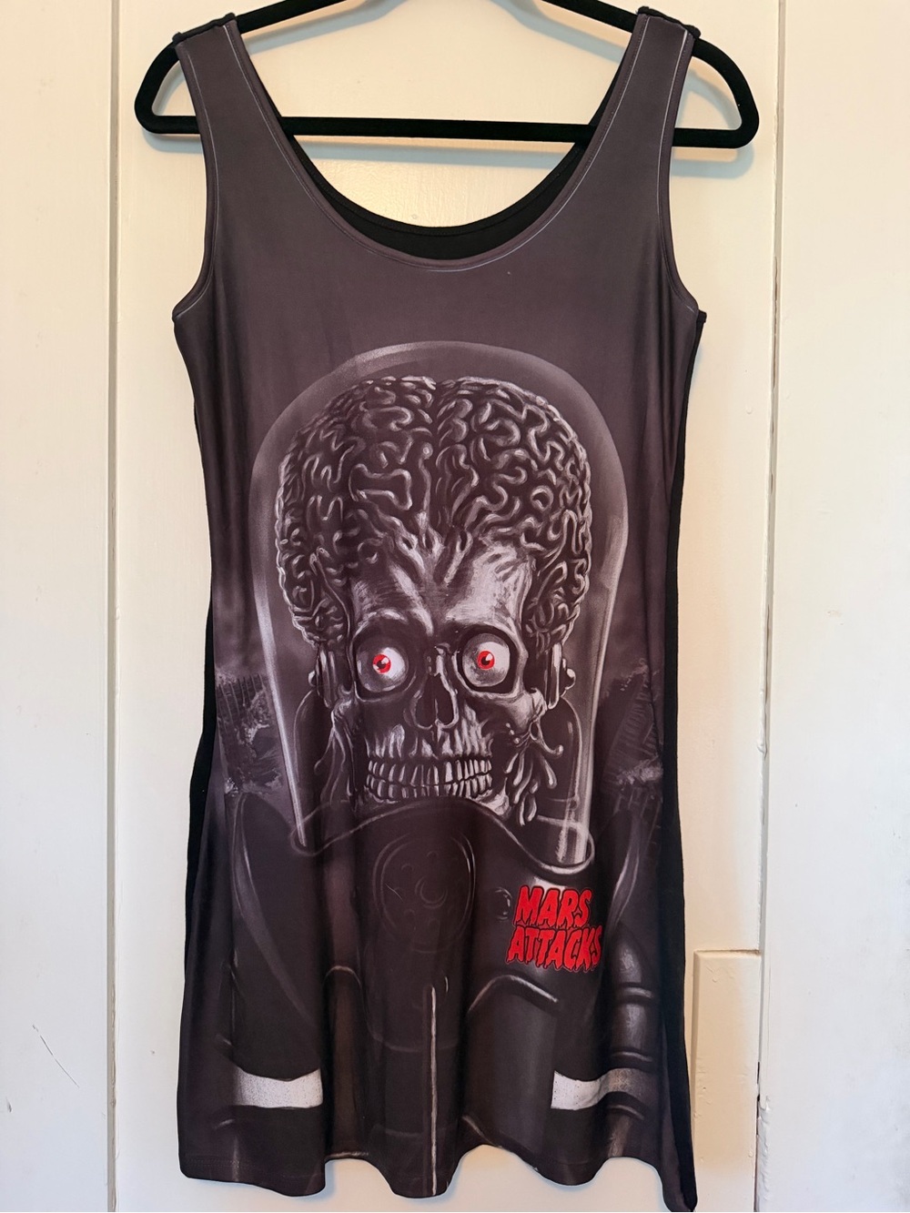 Kreepsville Mars Attacks Graphic Tank Dress Sz L - Picture 2 of 8